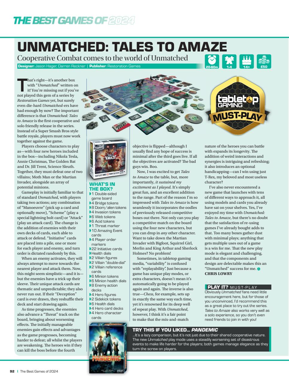 Tabletop Gaming Preview Pages