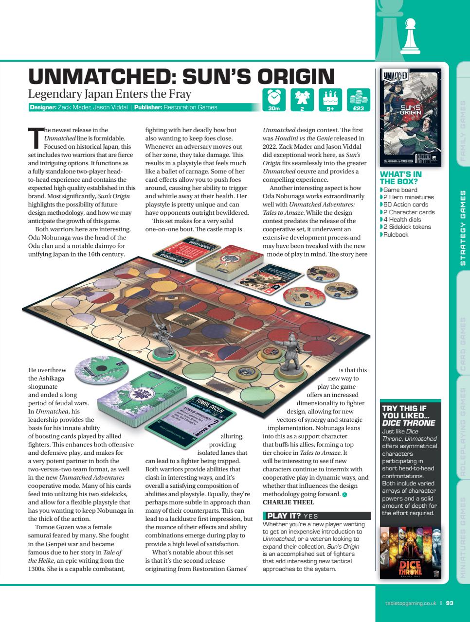 Tabletop Gaming Preview Pages