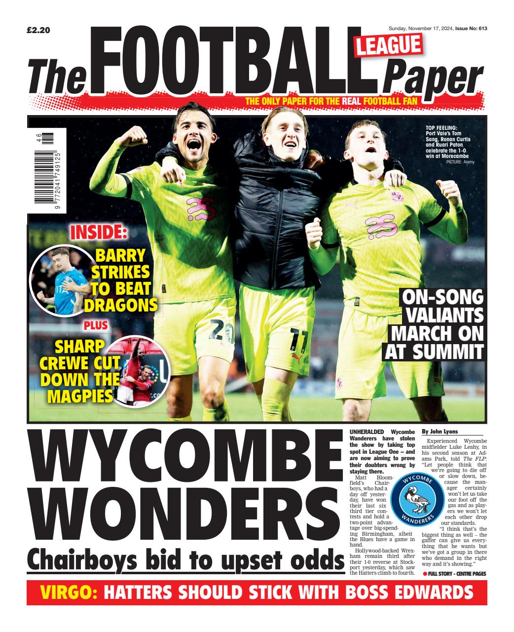 The Football League Paper Preview Pages