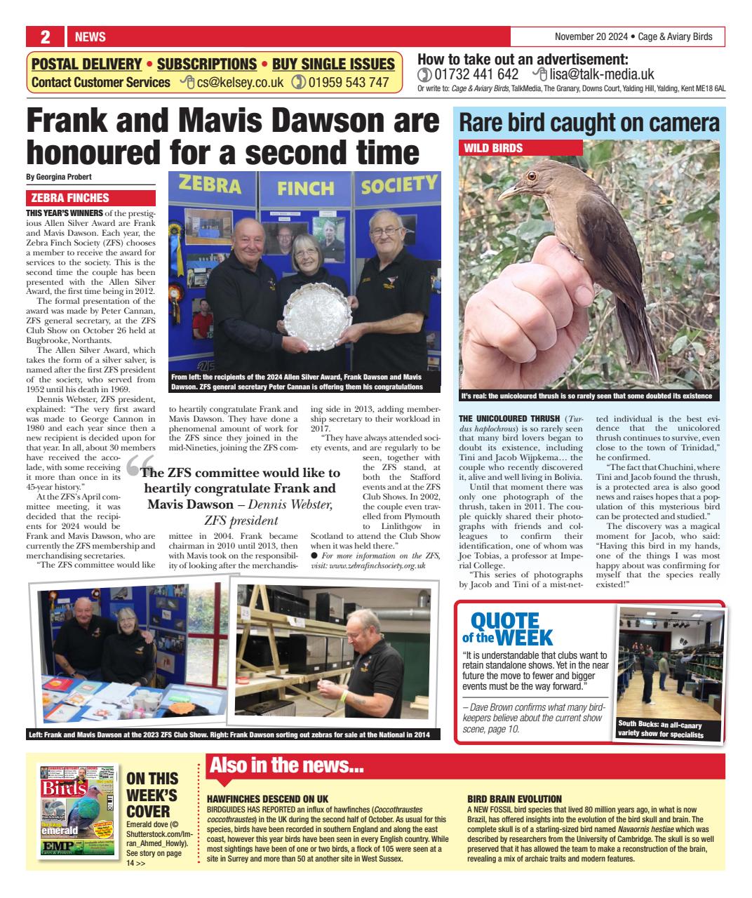 Cage & Aviary Birds Preview Pages