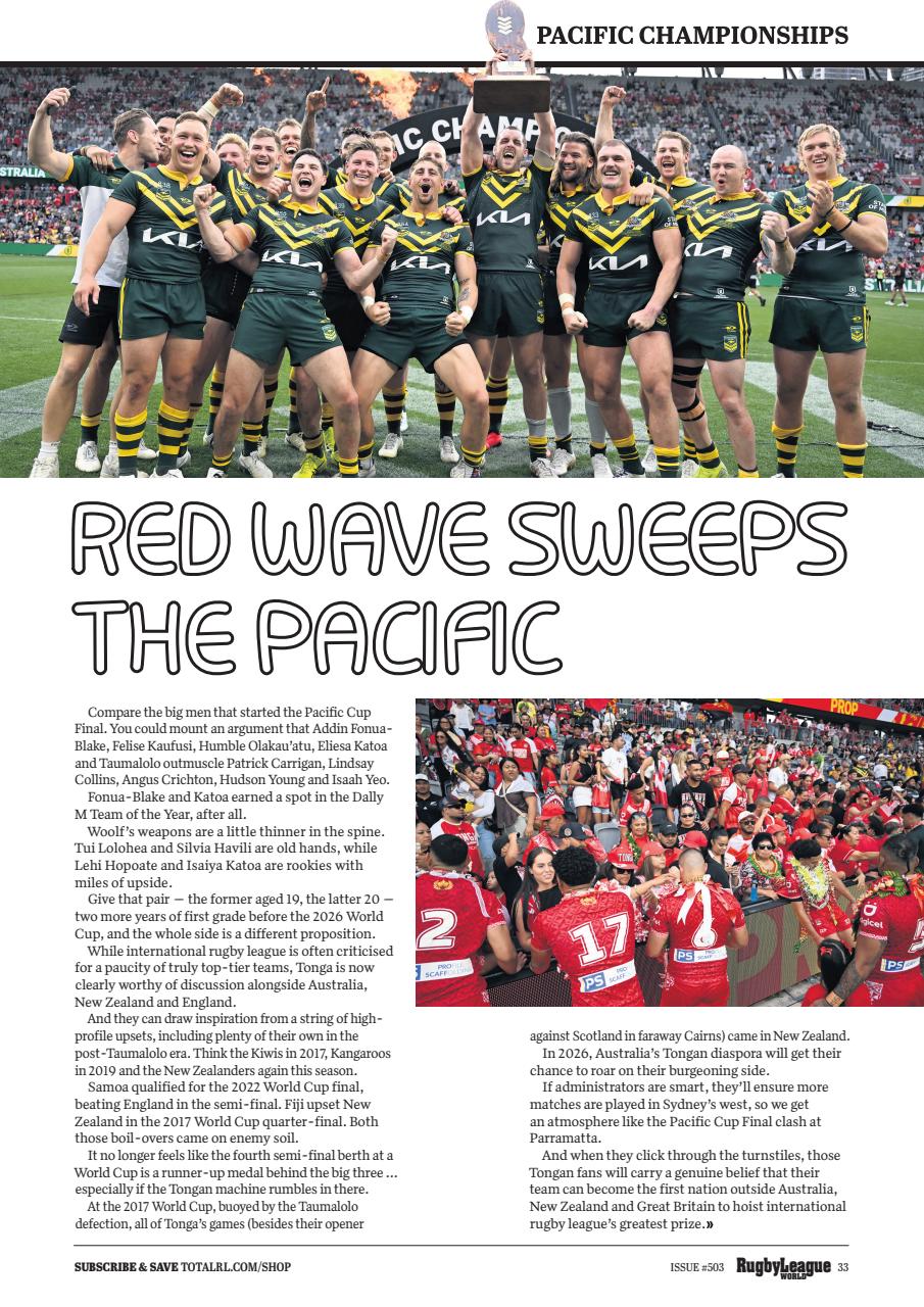 Rugby League World Preview Pages