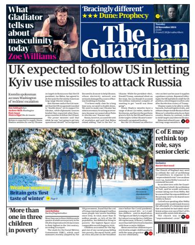 The Guardian Newspaper issue Tuesday, 19 November 2024