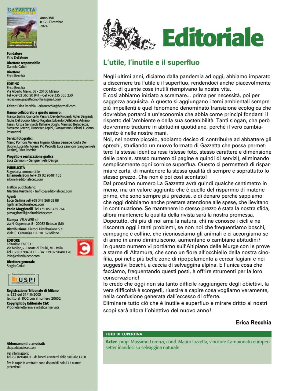 La Gazzetta Della Cinofilia Venatoria Preview Pages