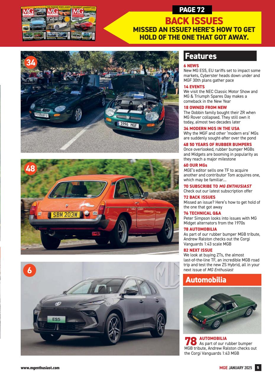 MG Enthusiast Preview Pages