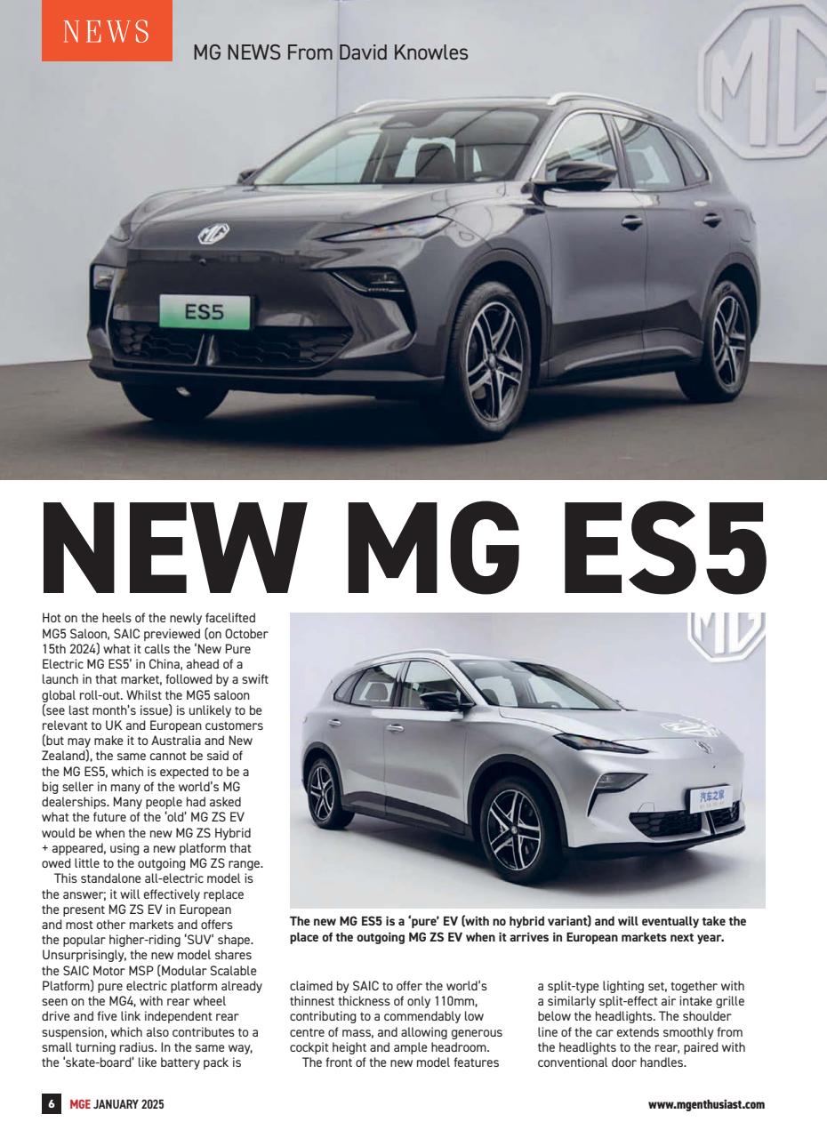 MG Enthusiast Preview Pages