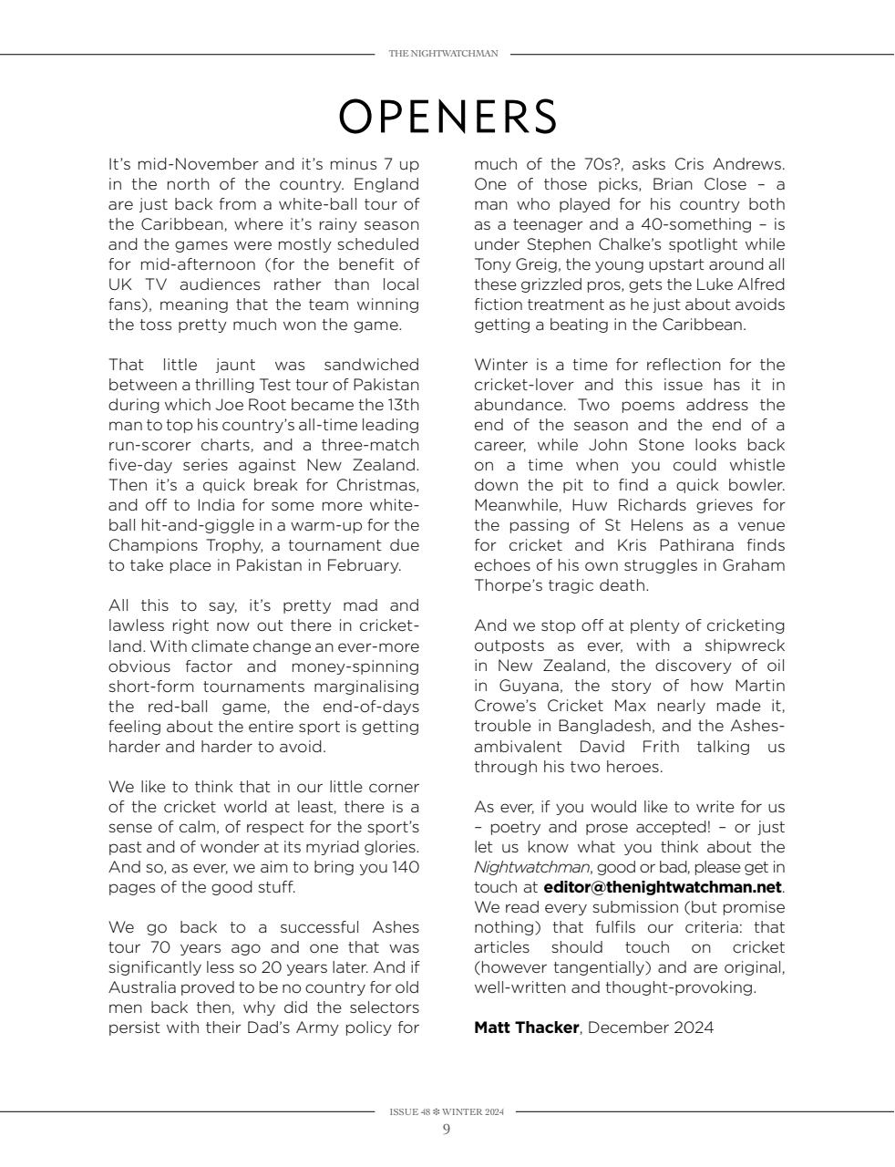 The Nightwatchman Preview Pages