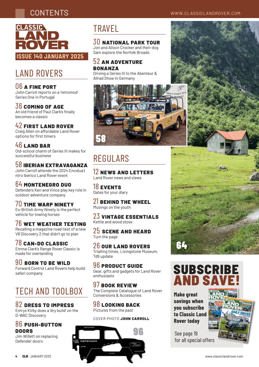 Classic Land Rover Magazine Preview Pages