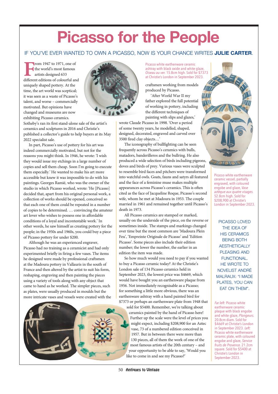 Antiques to Vintage Preview Pages