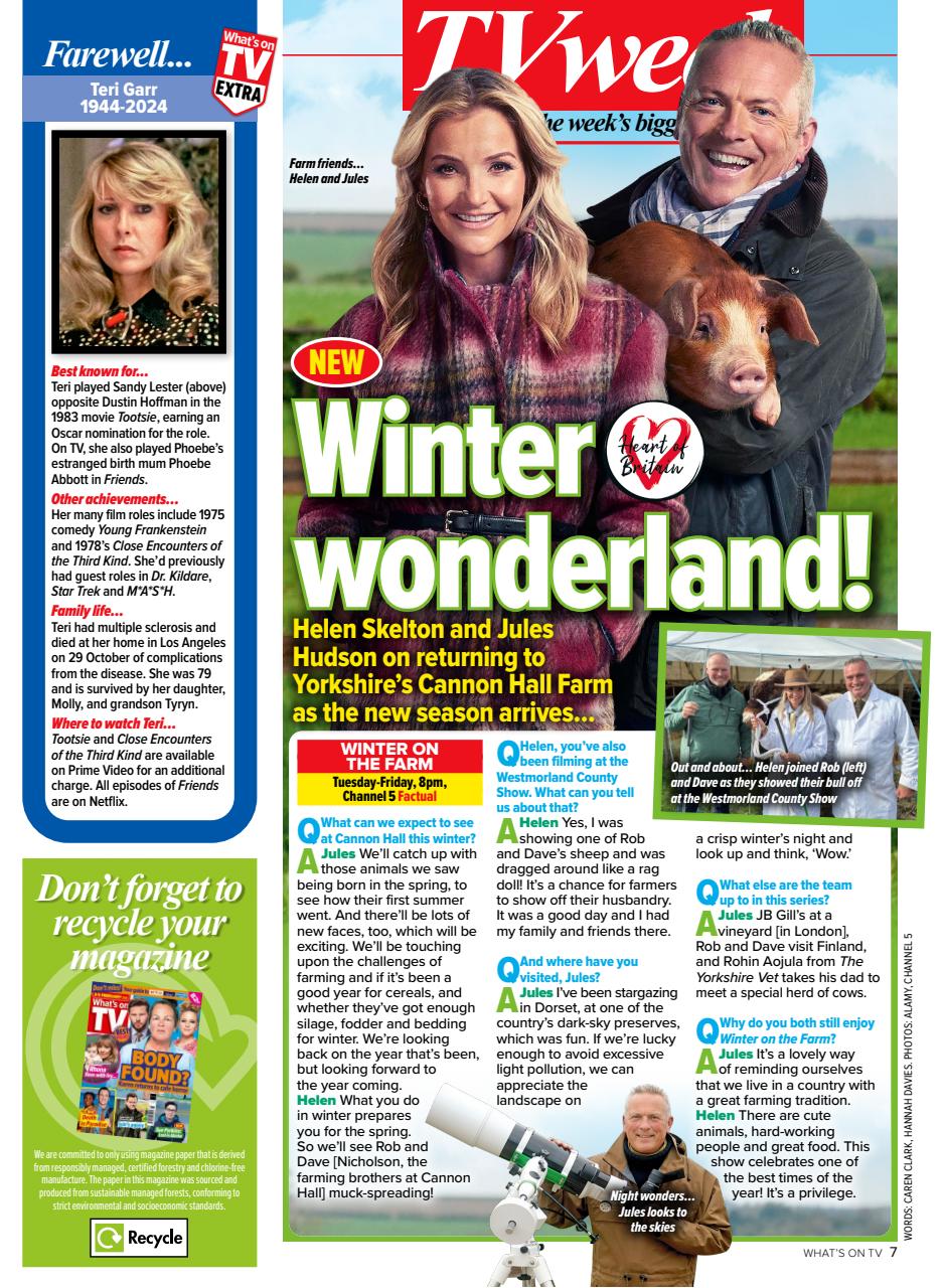 What's on TV Preview Pages