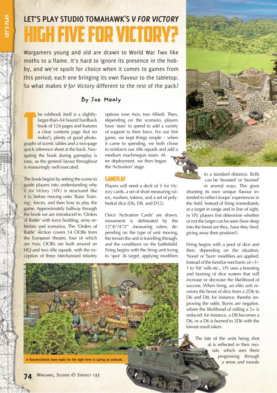 Wargames, Soldiers & Strategy Preview Pages