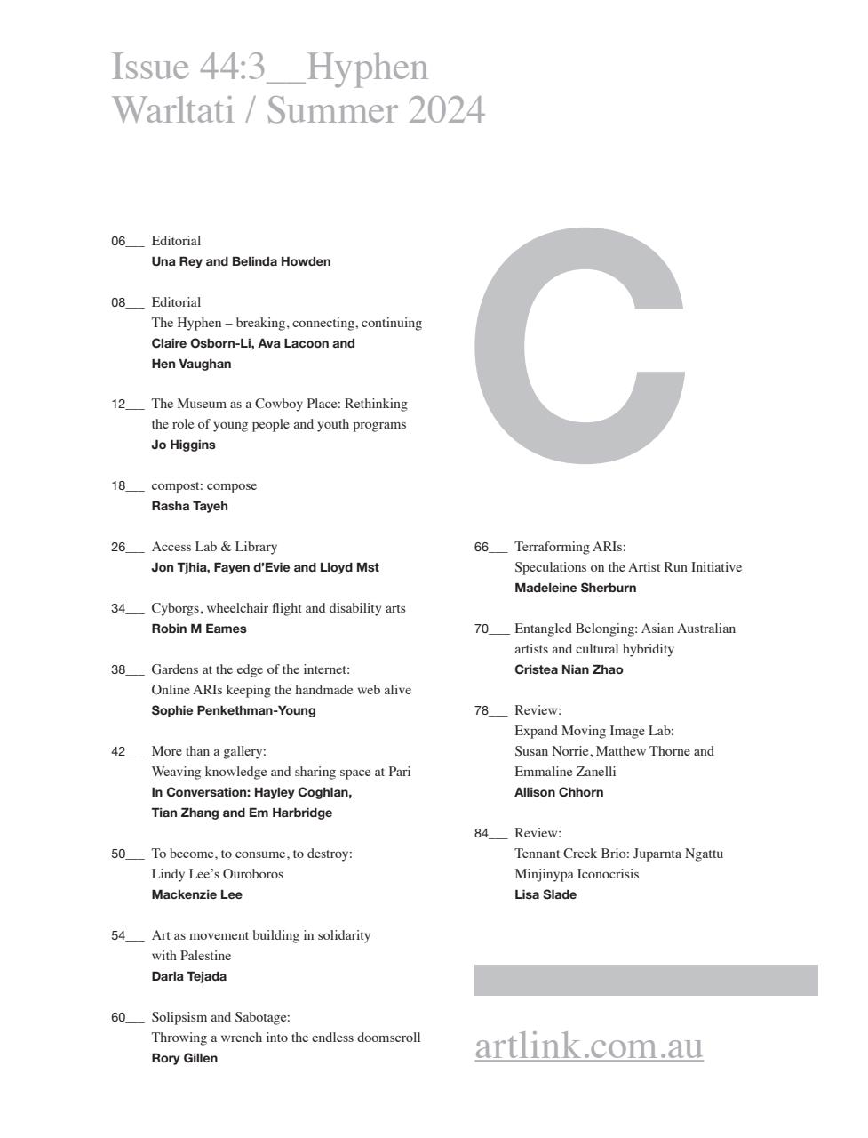 Artlink Magazine Preview Pages