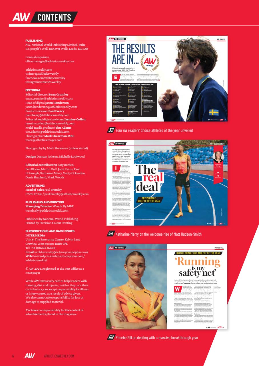 AW – Athletics Weekly Magazine Preview Pages