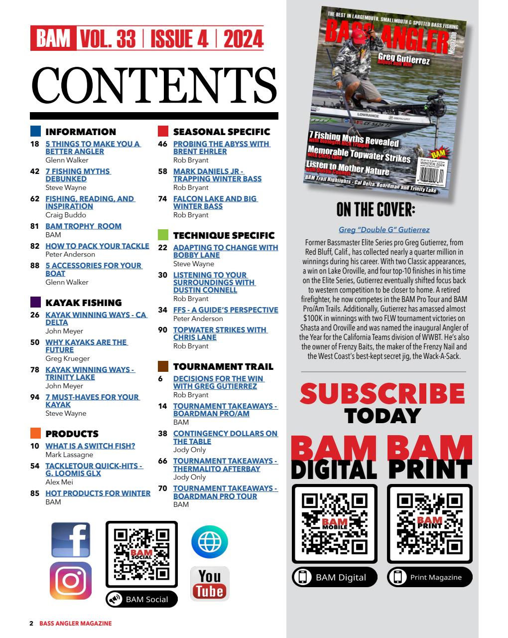 BASS ANGLER MAGAZINE Preview Pages