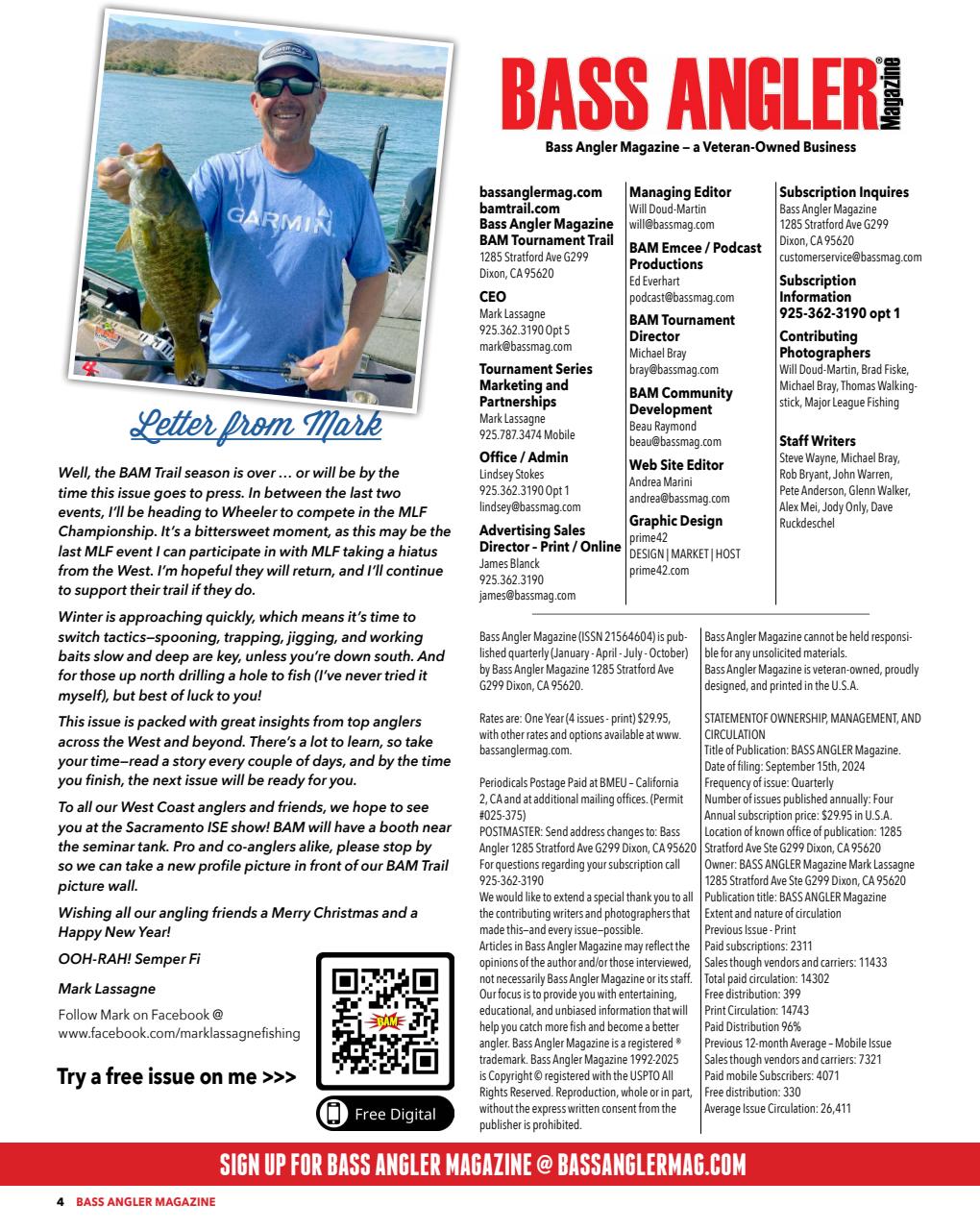 BASS ANGLER MAGAZINE Preview Pages