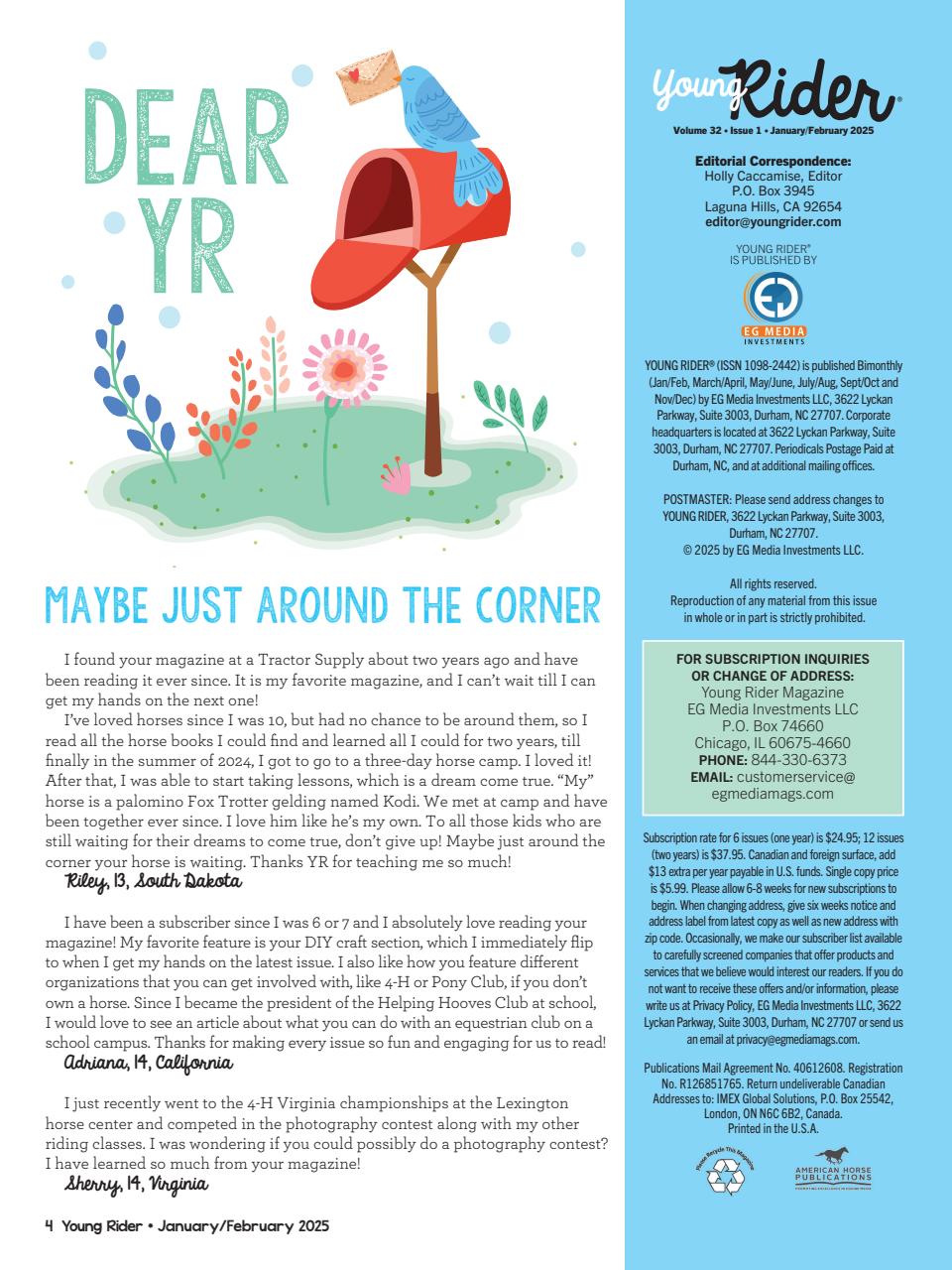 Young Rider Magazine Preview Pages