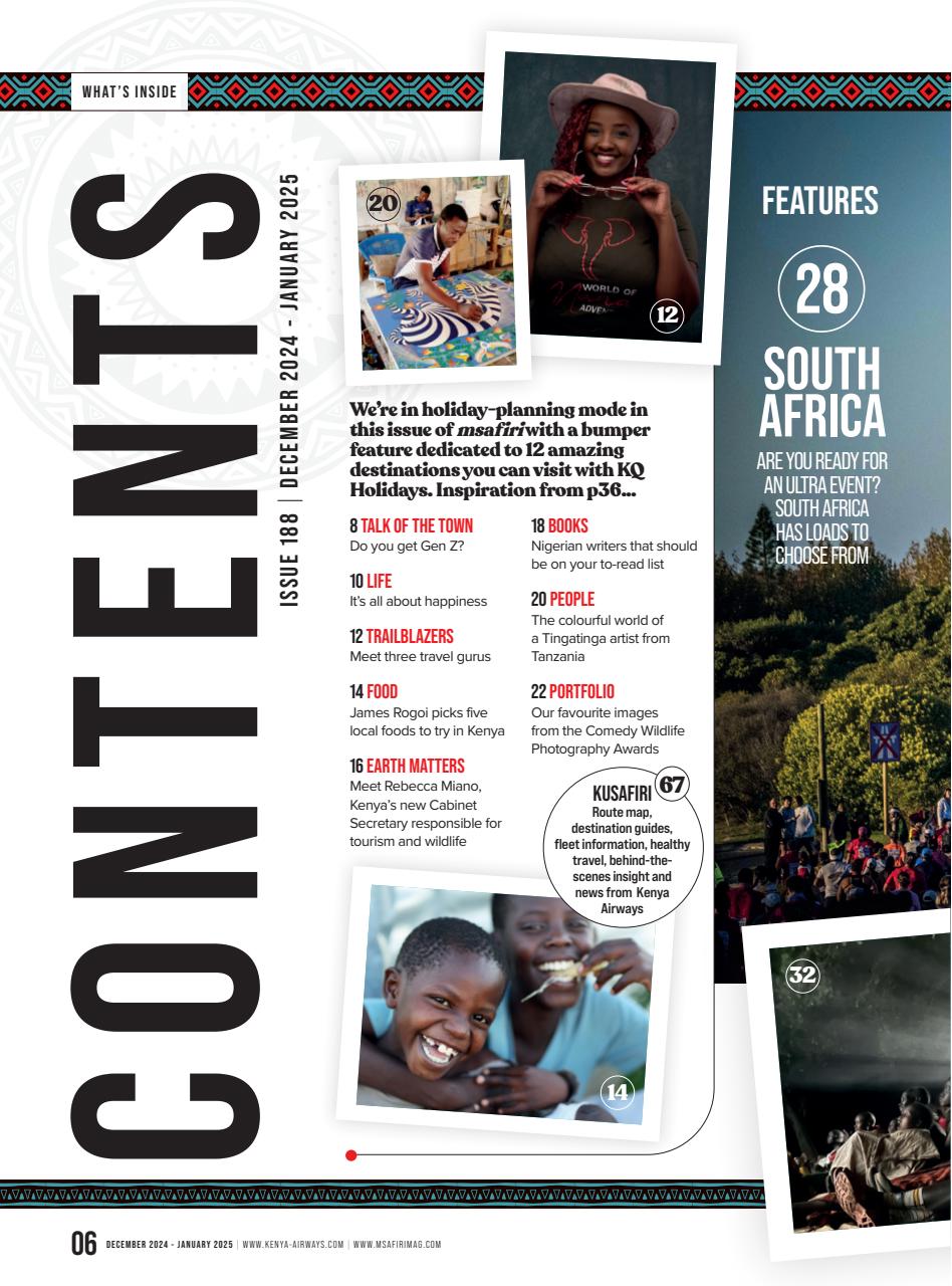 MSAFIRI – Kenya Airways Inflight Preview Pages