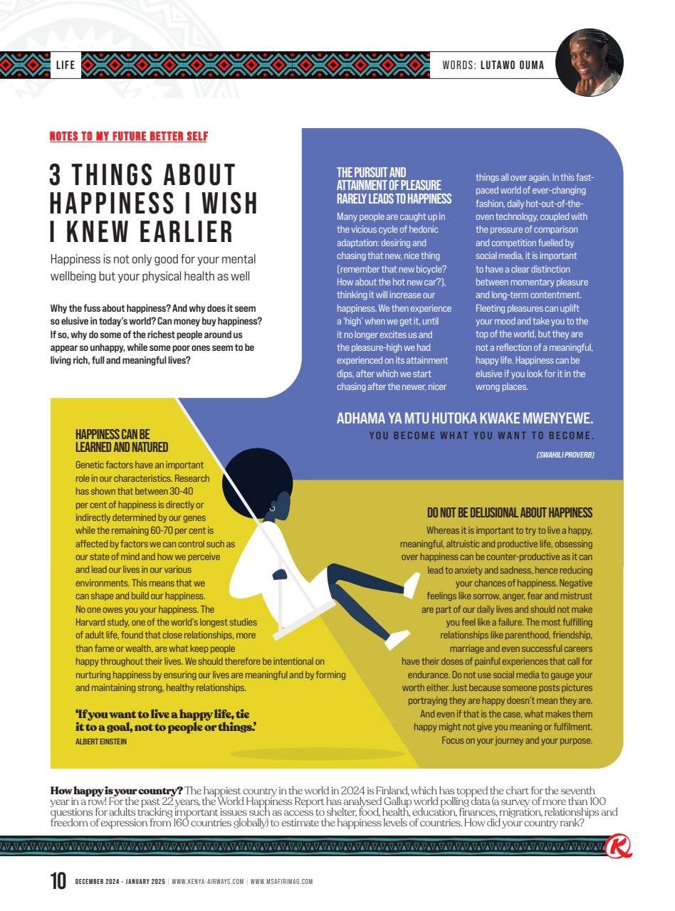 MSAFIRI – Kenya Airways Inflight Preview Pages