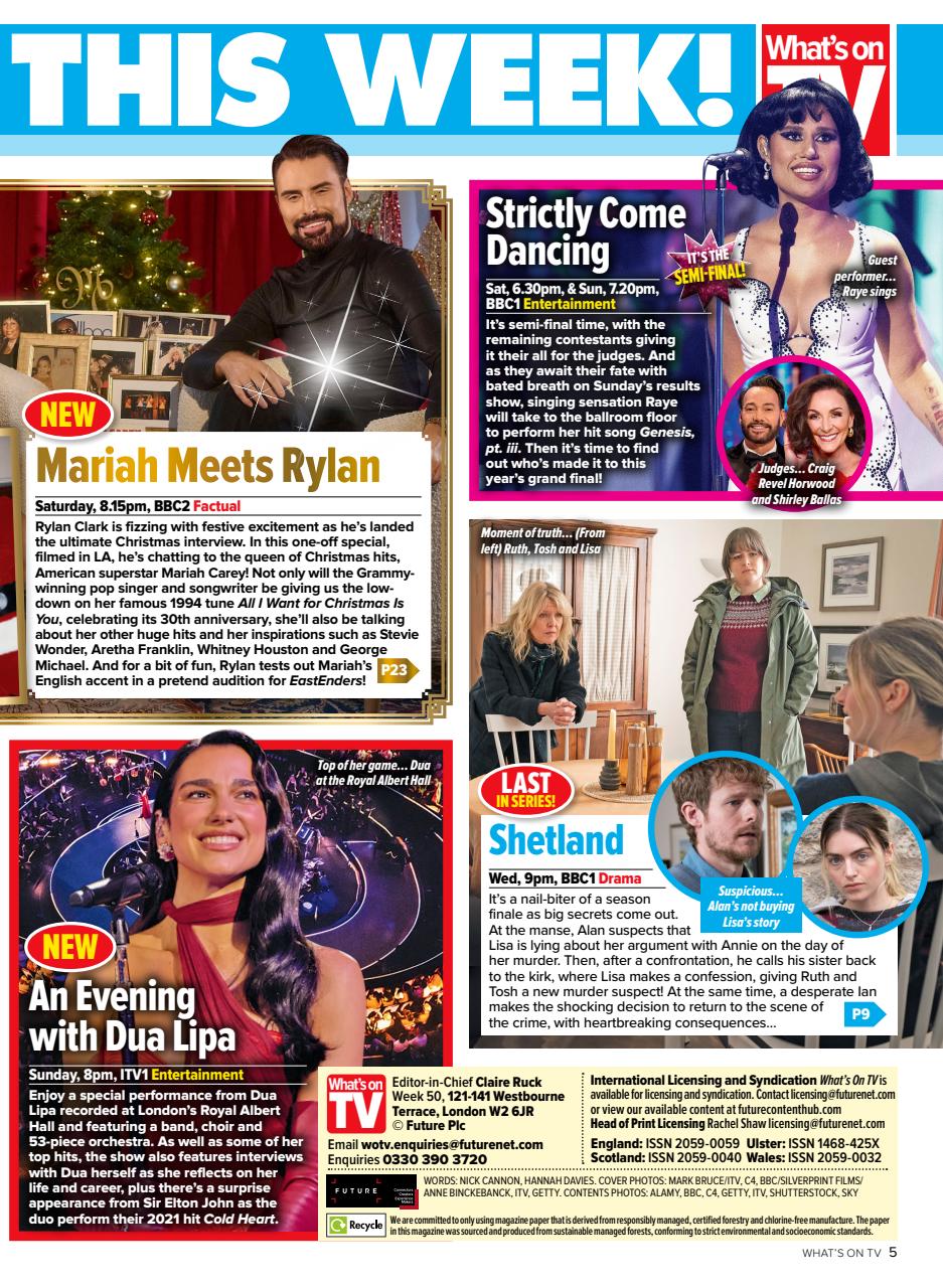 What's on TV Preview Pages