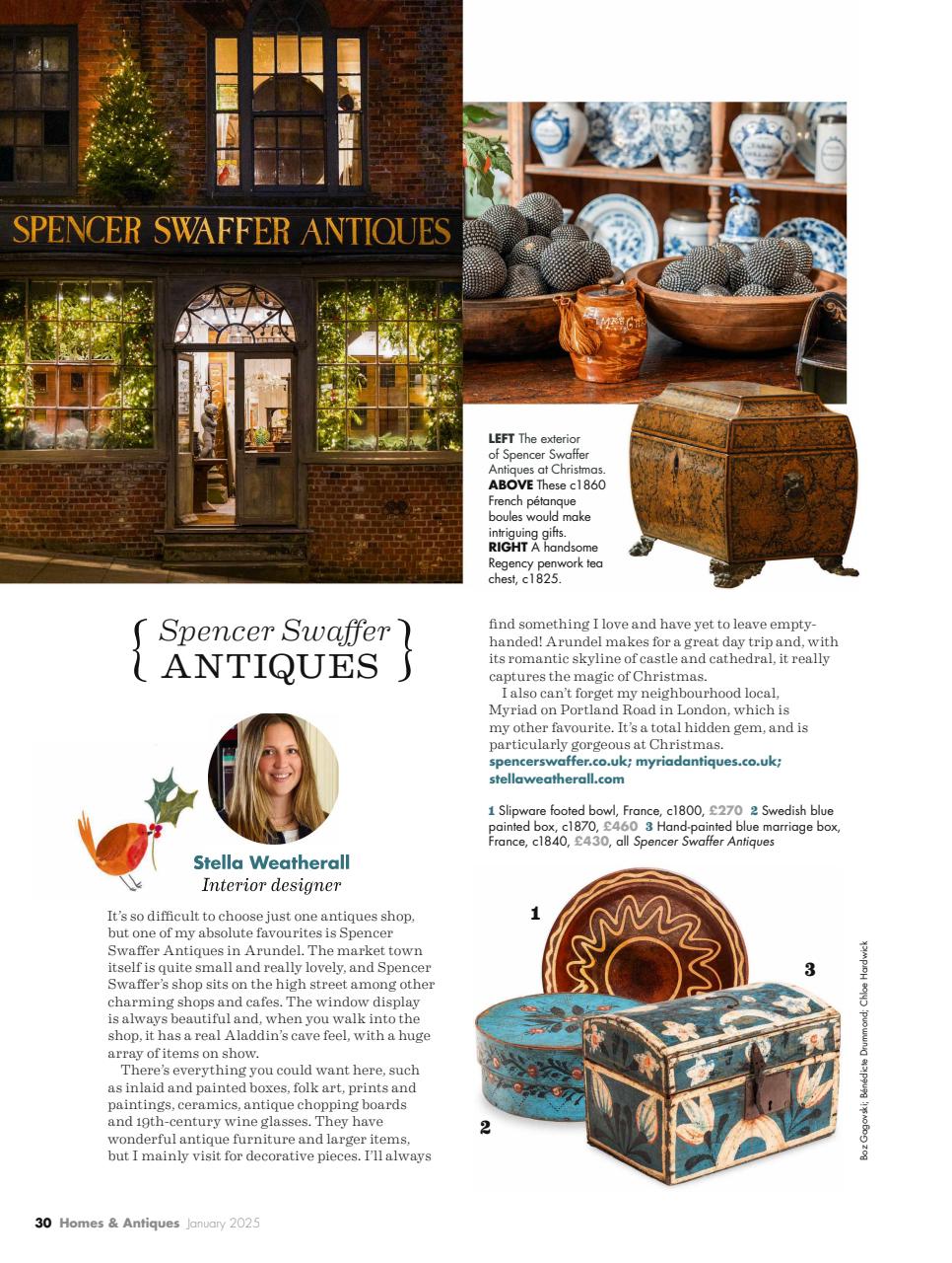 Homes & Antiques Magazine Preview Pages
