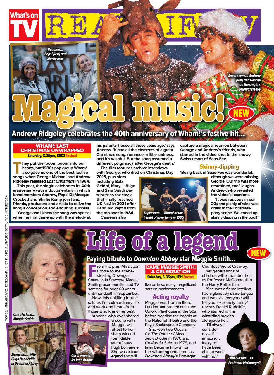 What's on TV Preview Pages