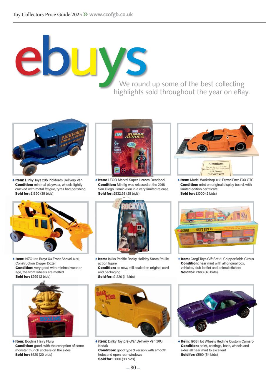 Toy Collectors Price Guide Preview Pages