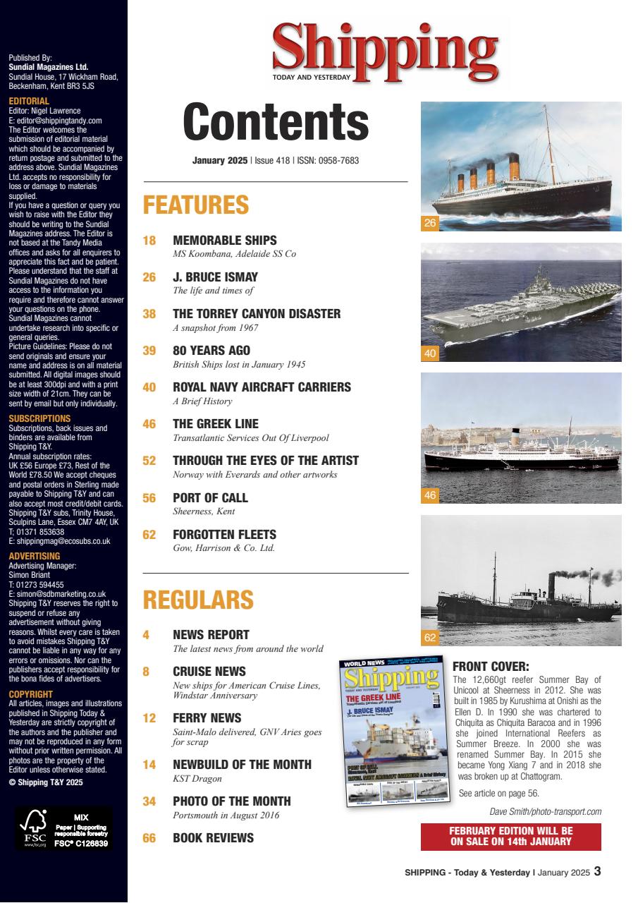 Shipping Today & Yesterday Preview Pages