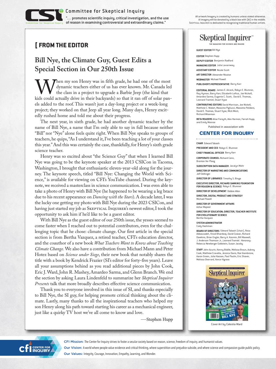 Skeptical Inquirer Preview Pages