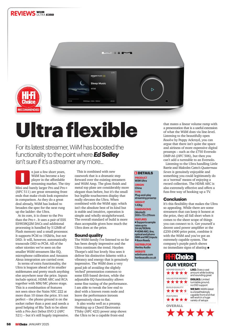 Hi-Fi Choice Preview Pages