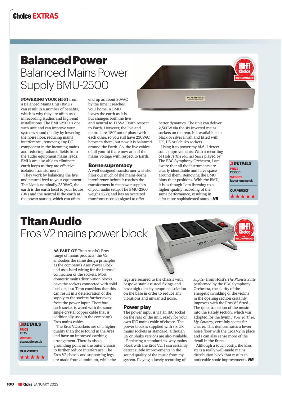 Hi-Fi Choice Preview Pages