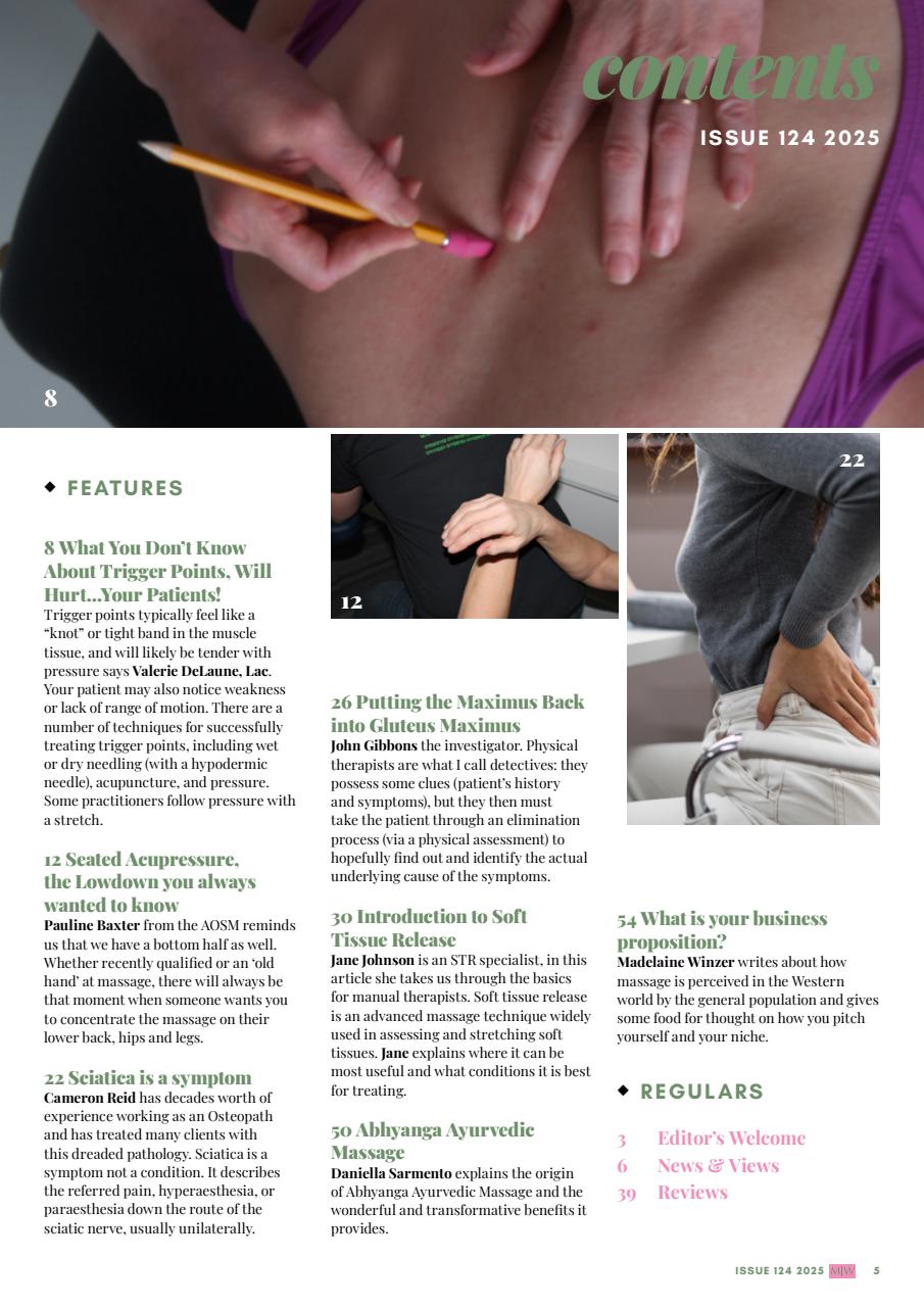 Massage World Preview Pages