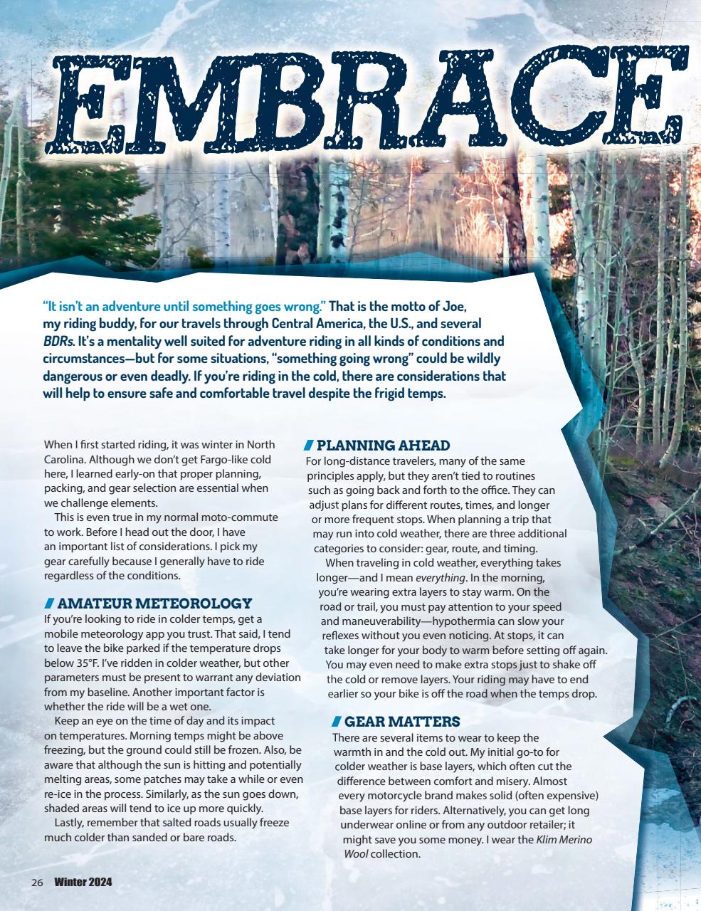 Adventure Motorcycle Preview Pages