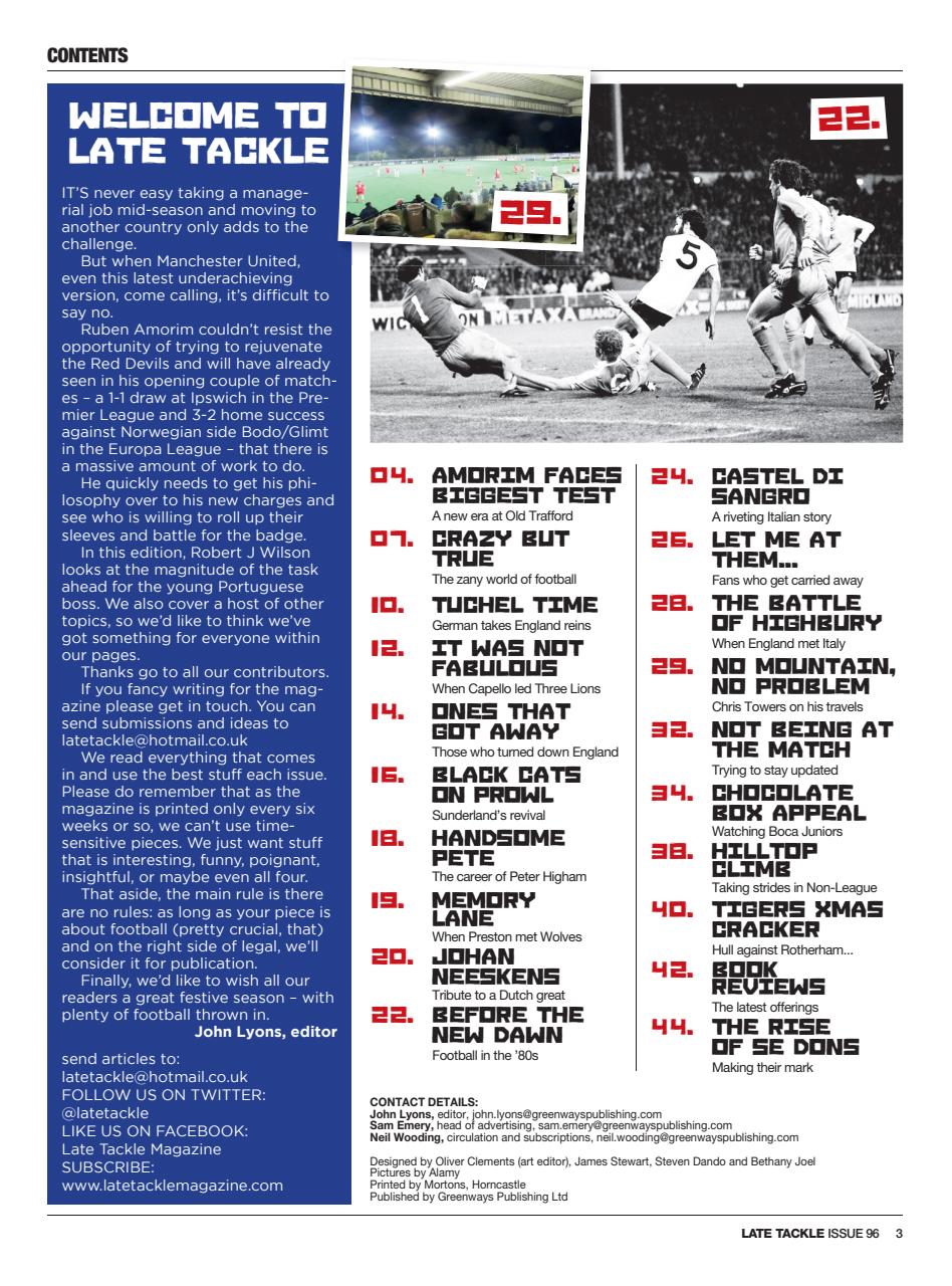 Late Tackle Football Magazine Preview Pages