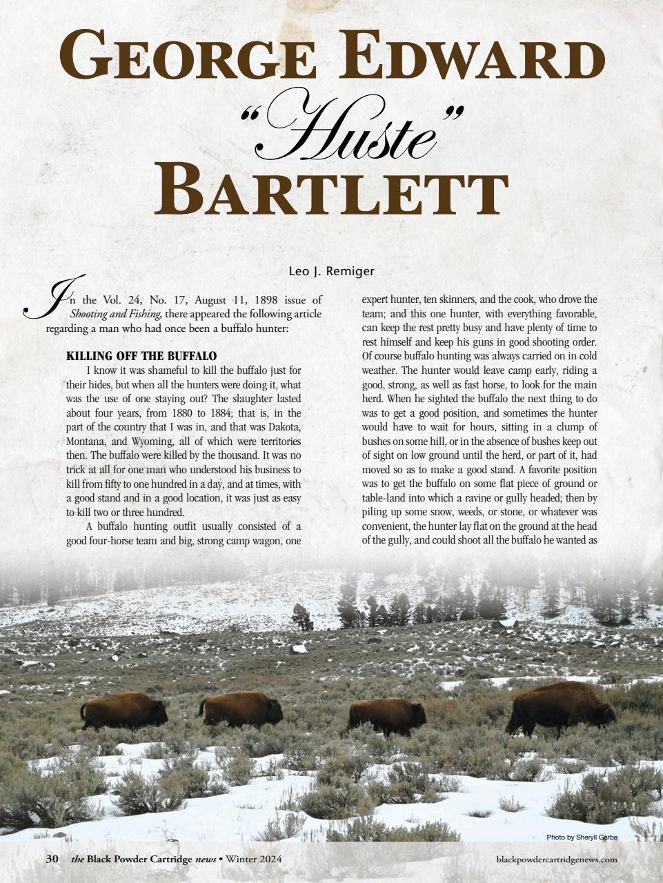 Black Powder Cartridge News Preview Pages