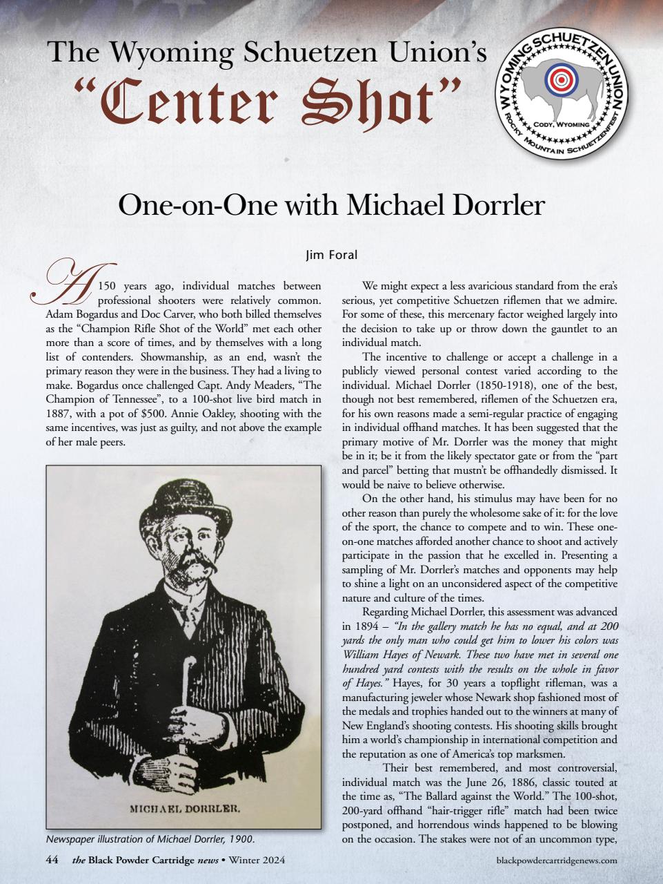 Black Powder Cartridge News Preview Pages