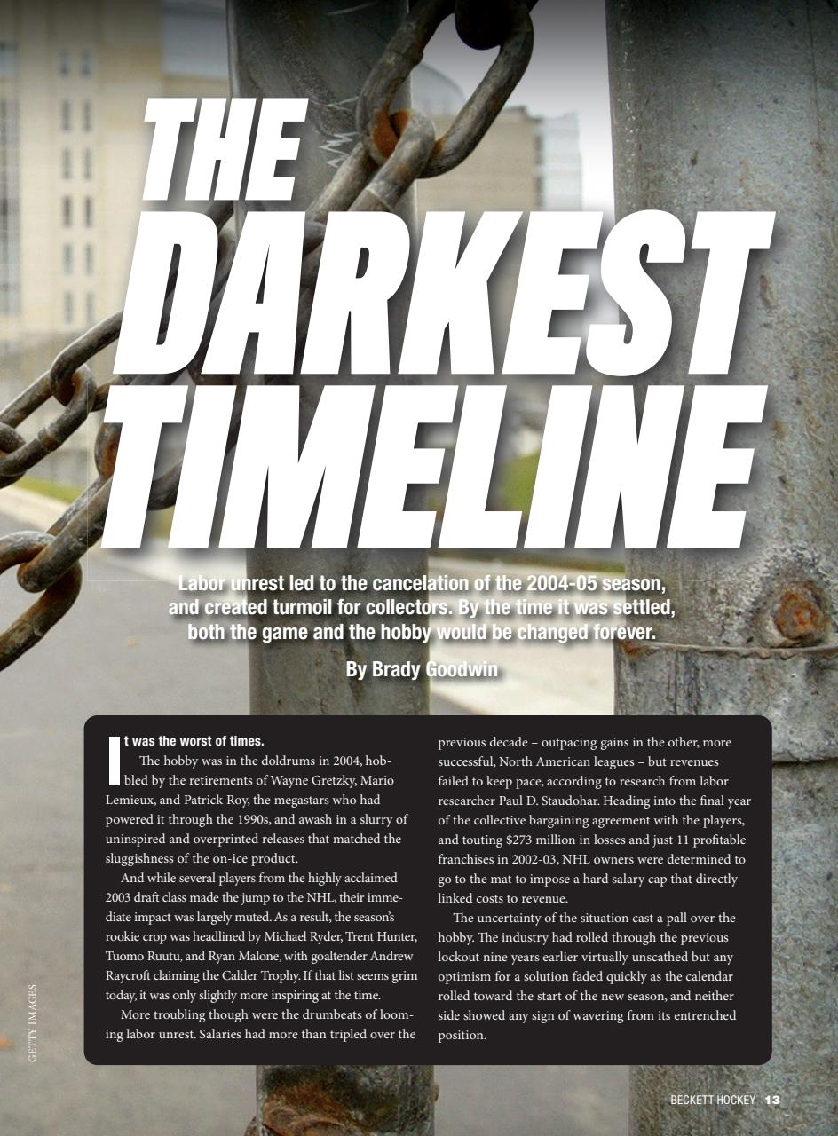 Beckett Hockey Magazine Preview Pages