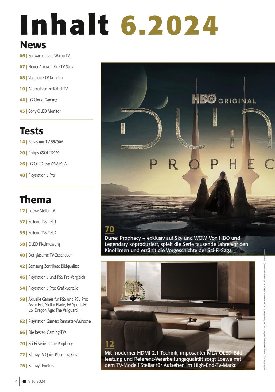 HDTV Preview Pages
