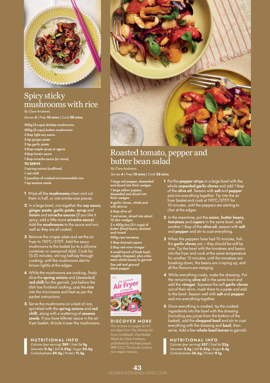 Vegan Food & Living Magazine Preview Pages