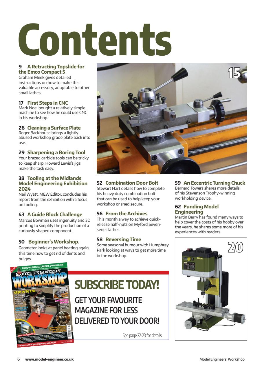 Model Engineer & Workshop Magazine Preview Pages