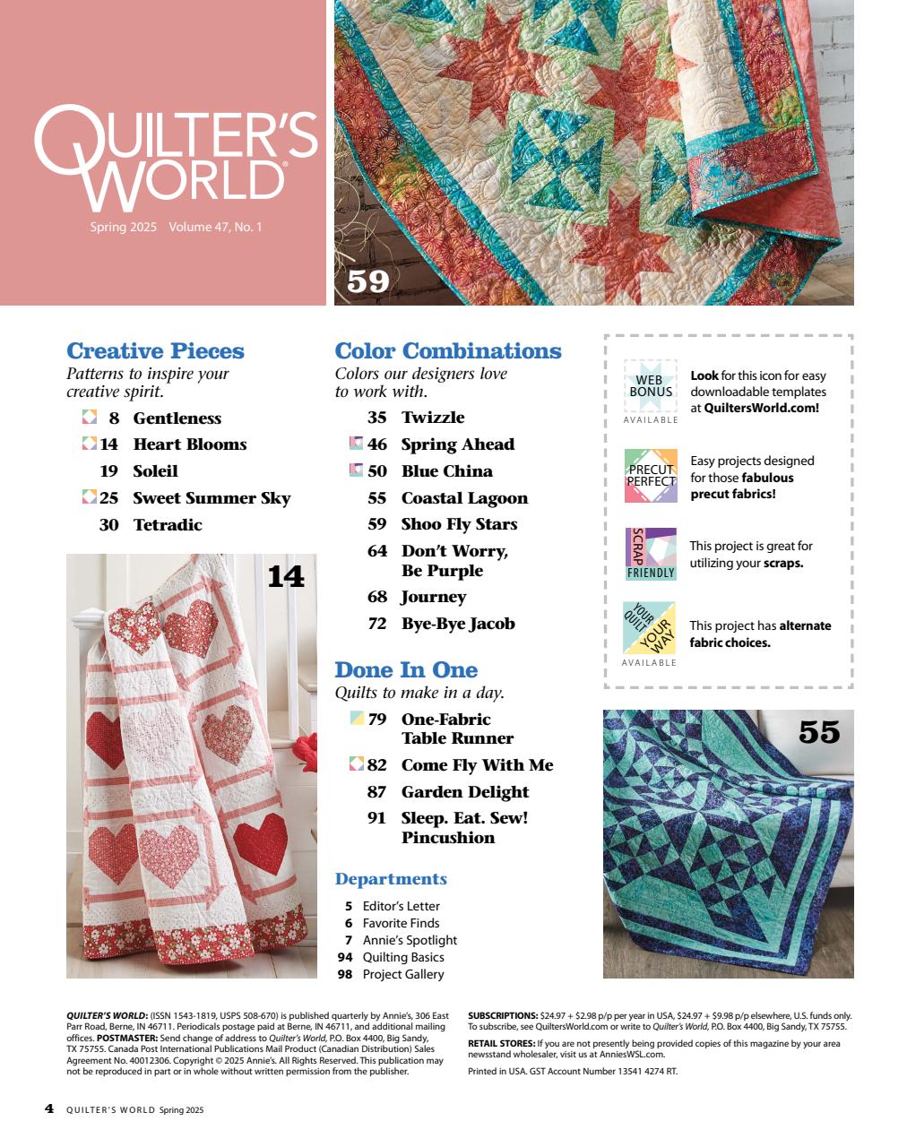 Quilter's World Preview Pages