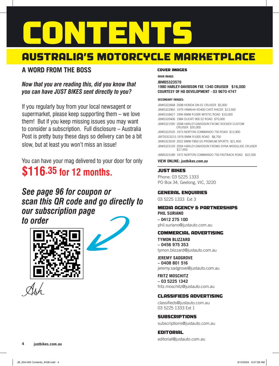 JUST BIKES Preview Pages