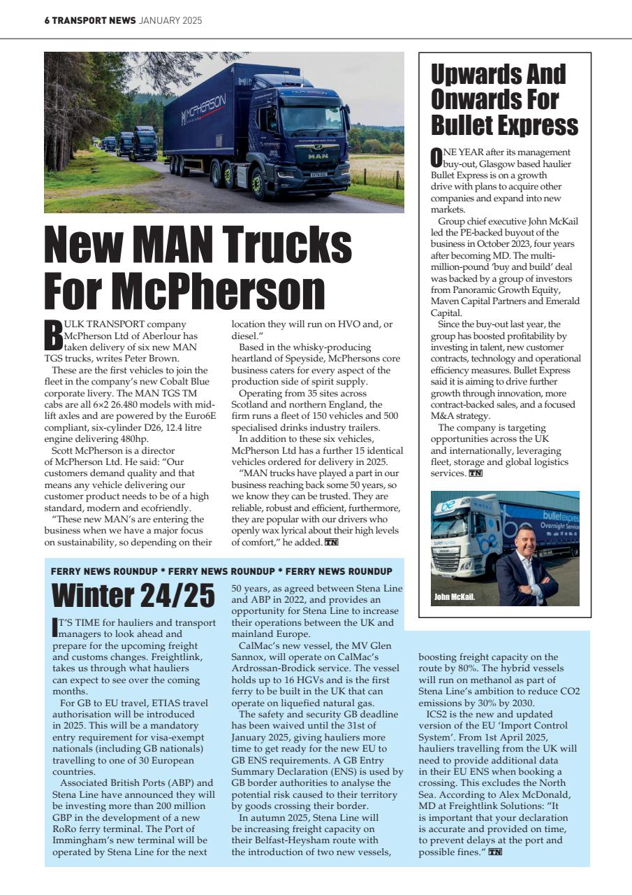 Transport News Preview Pages