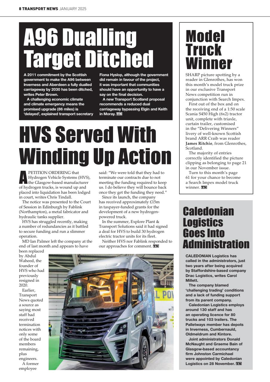 Transport News Preview Pages