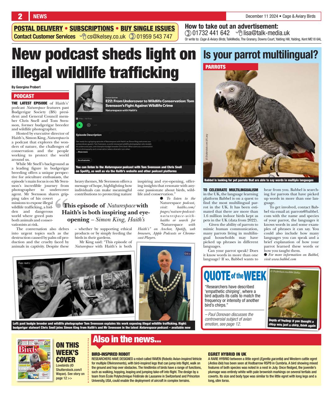 Cage & Aviary Birds Preview Pages