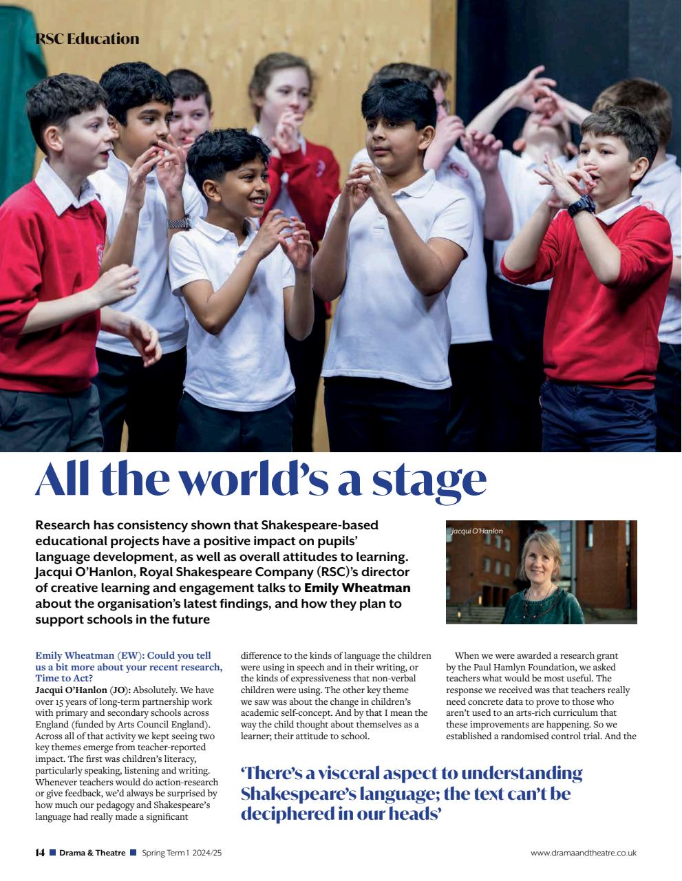 Drama and Theatre Preview Pages