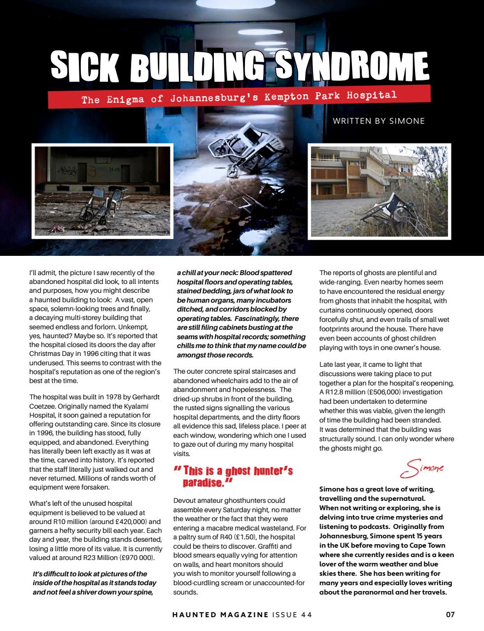 Haunted Magazine Preview Pages