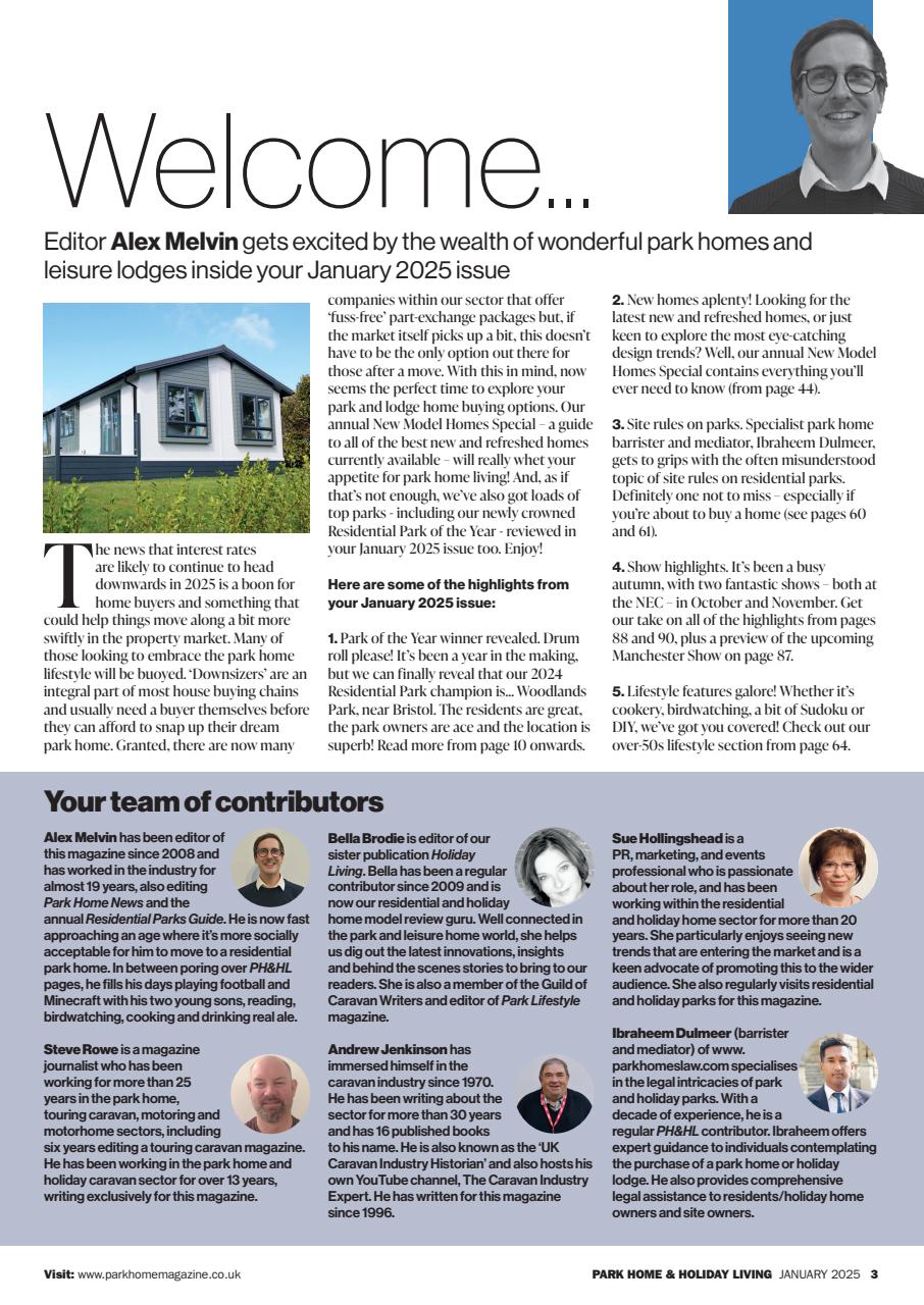 Park Home & Holiday Living Preview Pages