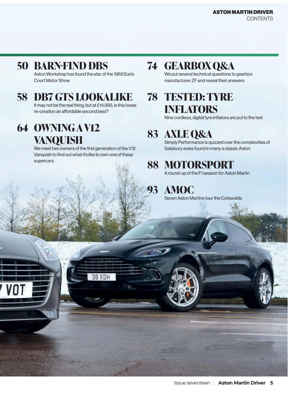 Aston Martin Driver Preview Pages