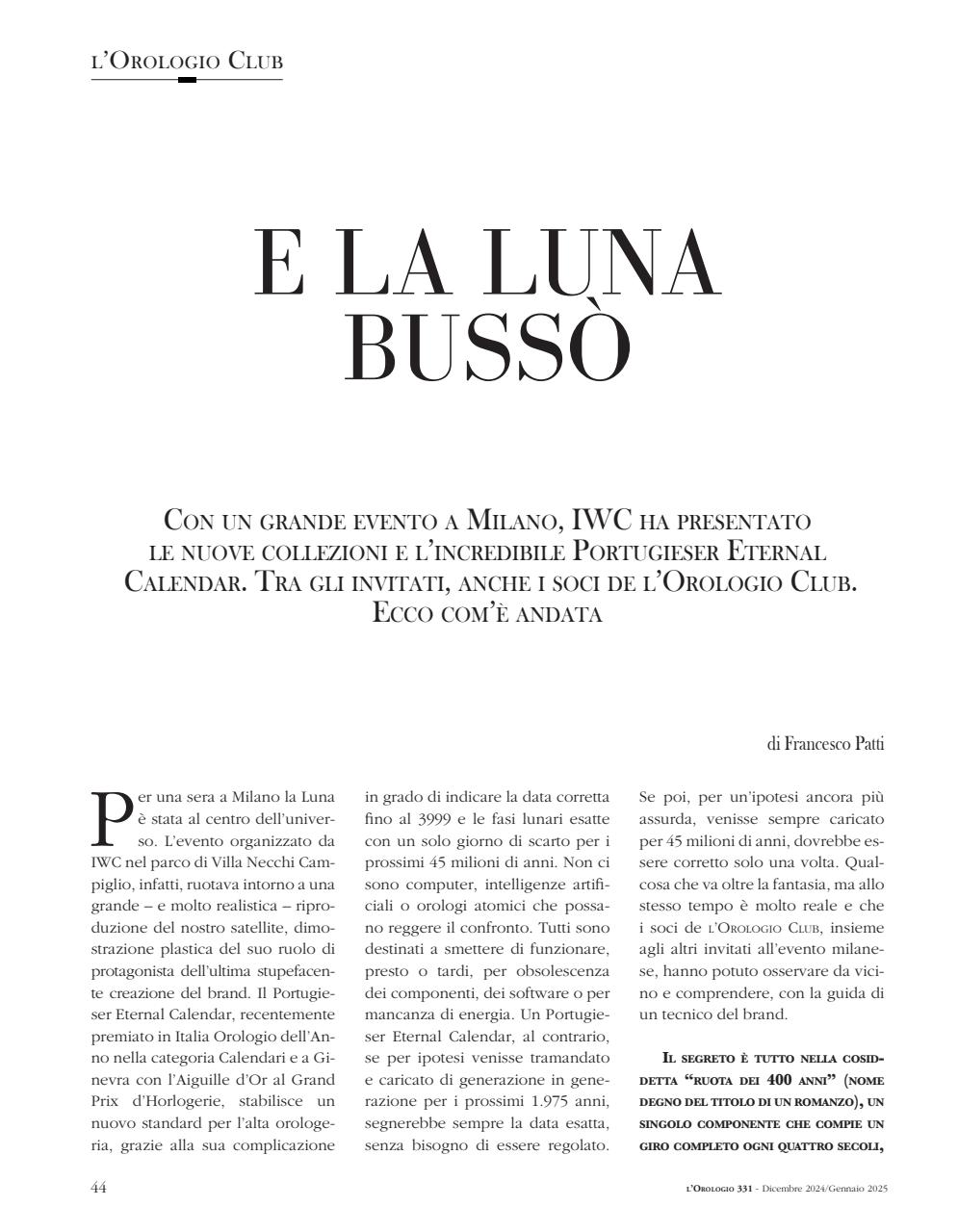 L'Orologio Preview Pages