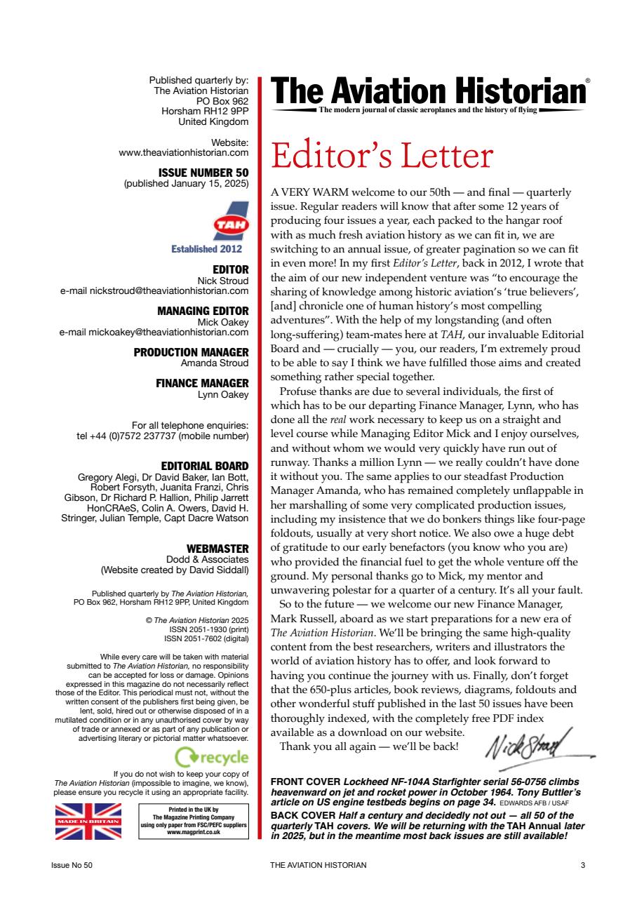 The Aviation Historian Magazine Preview Pages