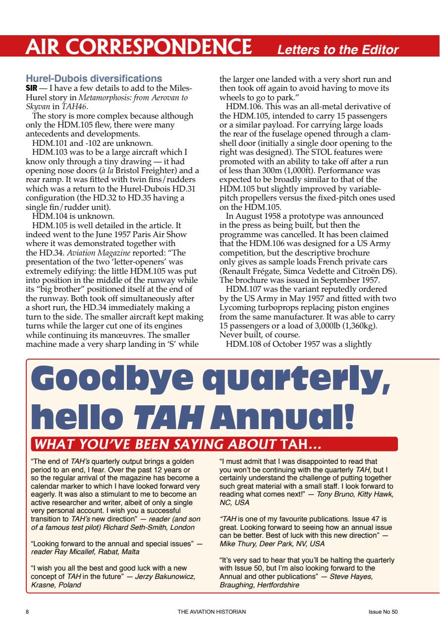The Aviation Historian Magazine Preview Pages